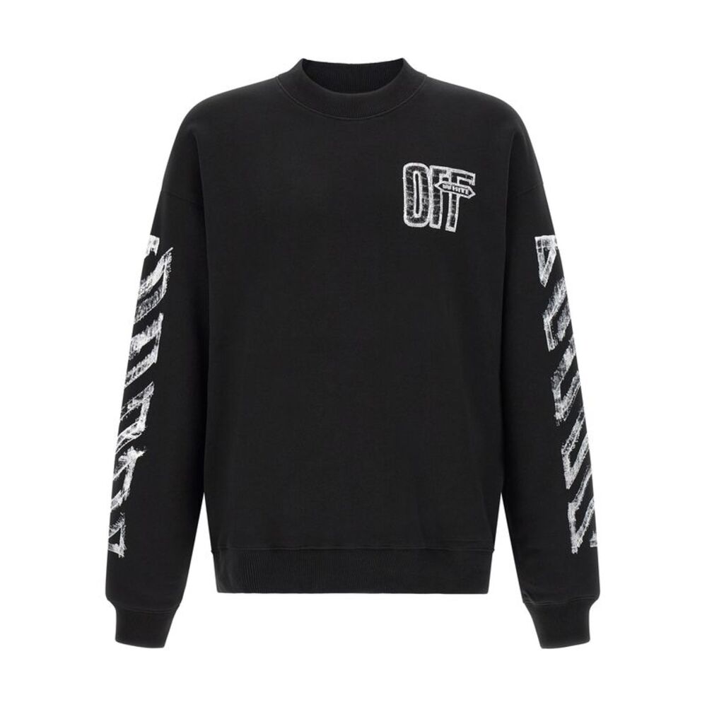 Off-White Black Cotton Men's Sweatshirt